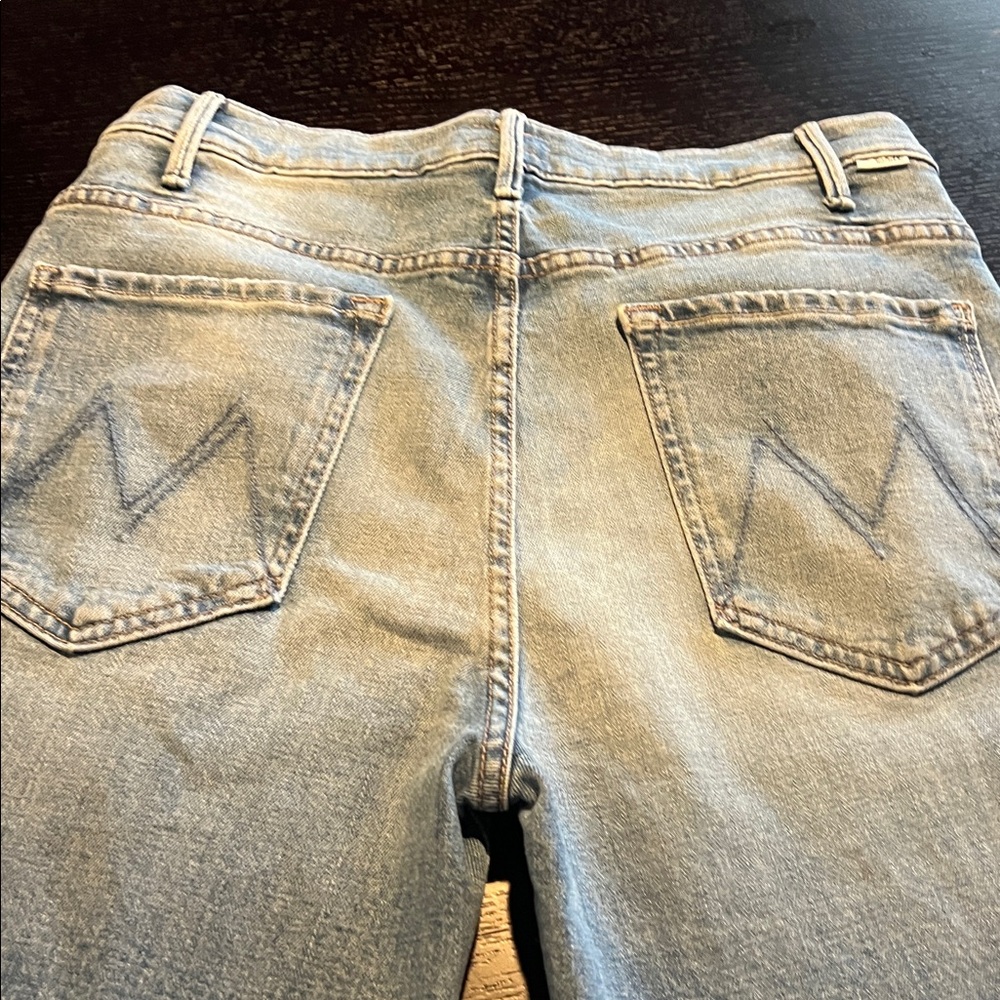 MOTHER Light Blue Ankle Crop Jeans - Picture 7 of 8